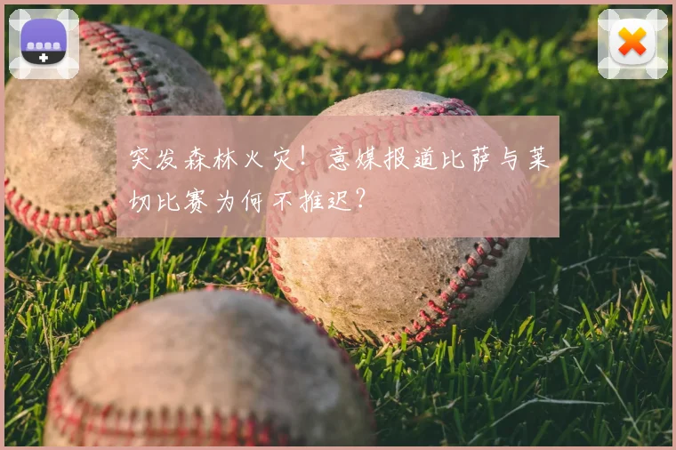 突发森林火灾！意媒报道比萨与莱切比赛为何不推迟？